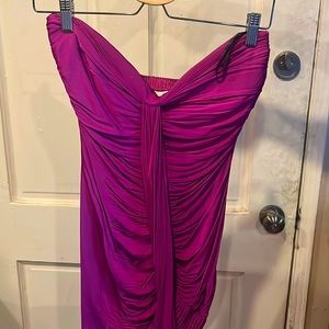 Bebe dress, size M, magenta color, midi, strapless.